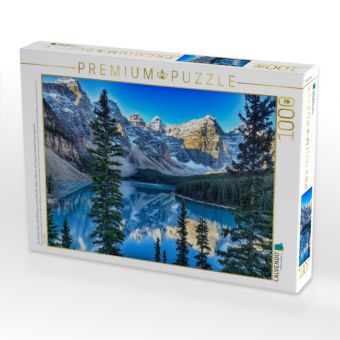 Produktbild: CALVENDO Puzzle Der Moraine Lake wurde 1969 sogar auf der 20-Dollar-Note im Rahmen der Scenes of Canadian Series abgebildet. | 1000 Teile Lege-Gr&ouml;&szlig;e 64x48cm Foto-Puzzle f&uuml;r gl&uuml;ckliche Stunden