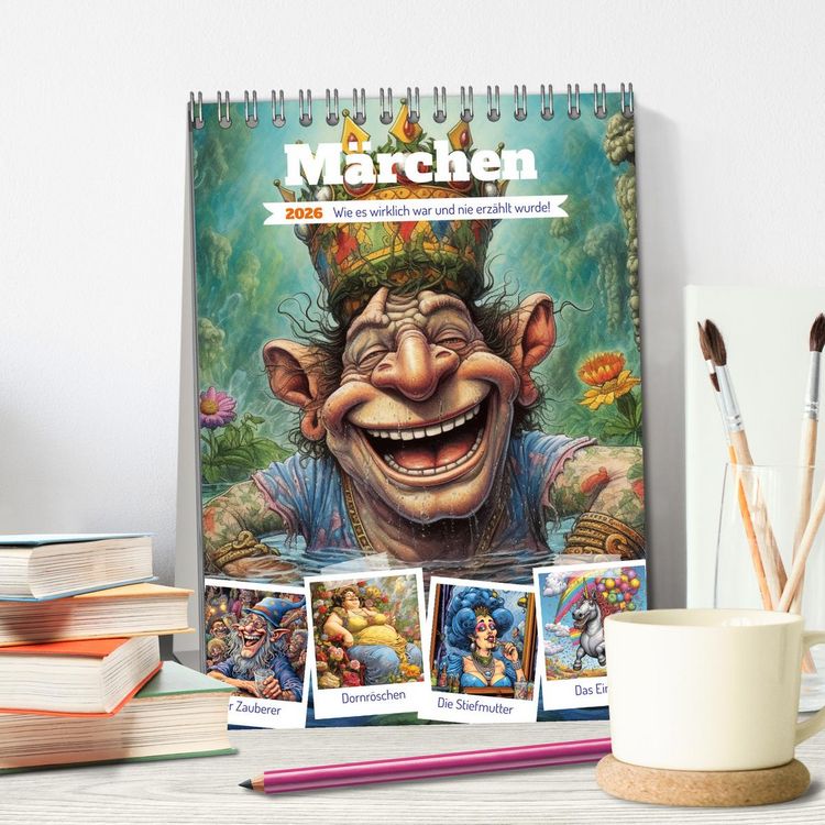 Produktbild: M&auml;rchen. Wie es wirklich war und nie erz&auml;hlt wurde! (Tischkalender 2026 DIN A5 hoch), CALVENDO Monatskalender
