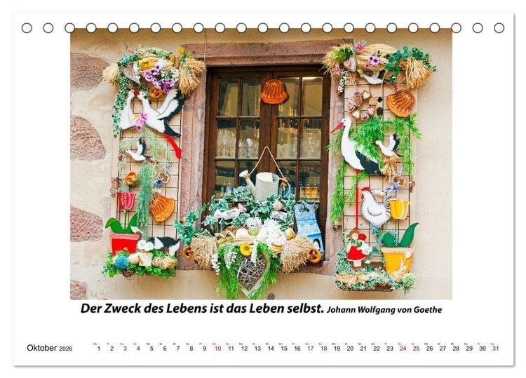 Produktbild: Fenster Gedanken (Tischkalender 2026 DIN A5 quer), CALVENDO Monatskalender