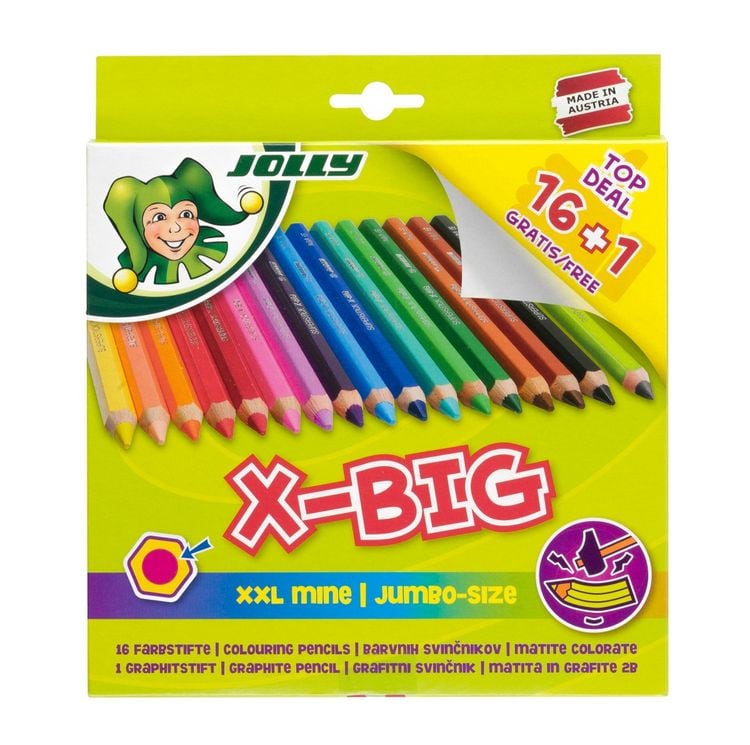 Produktbild: JOLLY Buntstifte Set Top Deal: X-BIG, 16 Farben + 1 Graphit Starter
