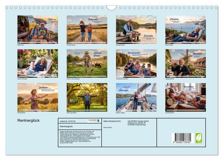 Produktbild: Rentnergl&uuml;ck (Wandkalender 2027 DIN A3 quer), CALVENDO Monatskalender