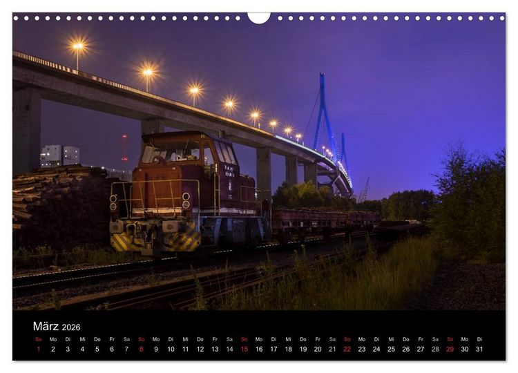 Produktbild: Der Hafen Hamburg bei Tag und Nacht (Wandkalender 2026 DIN A3 quer), CALVENDO Monatskalender