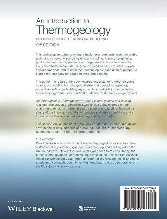 Produktbild: An Introduction to Thermogeology