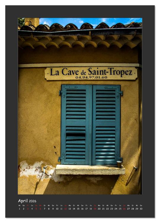 Produktbild: Saint Tropez (hochwertiger Premium Wandkalender 2026 DIN A2 hoch), Kunstdruck in Hochglanz