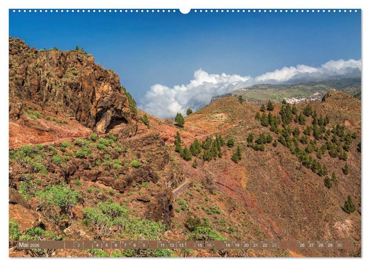 Produktbild: La Gomera Sonne, Meer und Vulkane (hochwertiger Premium Wandkalender 2026 DIN A2 quer), Kunstdruck in Hochglanz