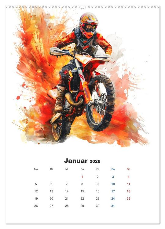 Produktbild: Zweirad Extrem (Wandkalender 2026 DIN A2 hoch), CALVENDO Monatskalender