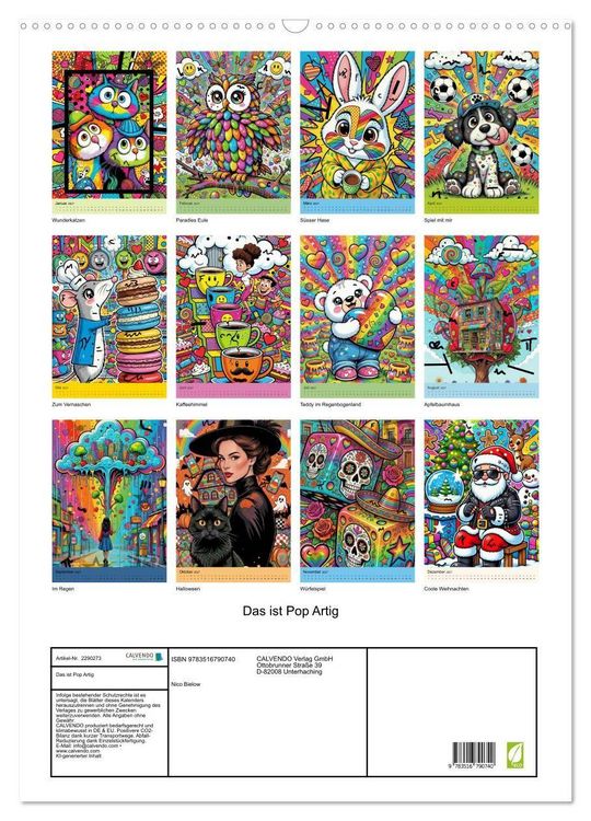 Produktbild: Das ist Pop Artig (Wandkalender 2027 DIN A2 hoch), CALVENDO Monatskalender
