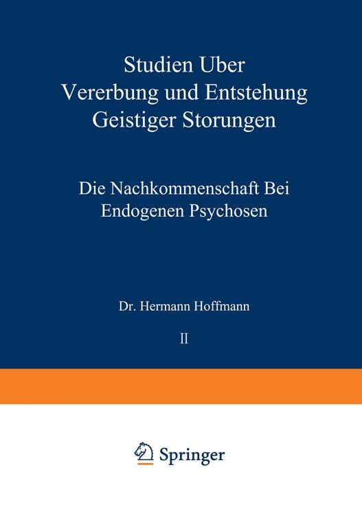 Produktbild: Studien &uuml;ber Vererbung und Entstehung Geistiger St&ouml;rungen