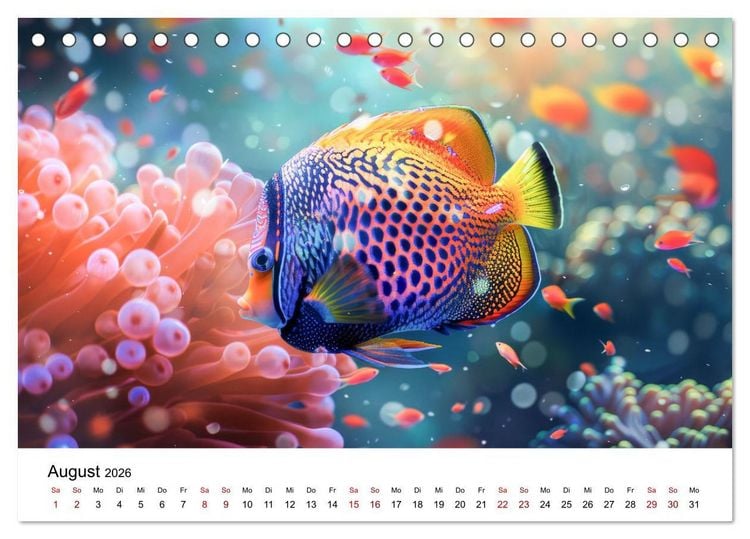 Produktbild: Wildes Down Under: Tiere des Australischen Kontinents (Tischkalender 2026 DIN A5 quer), CALVENDO Monatskalender