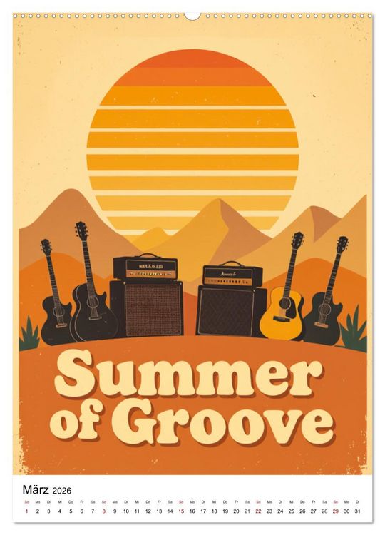 Produktbild: Feel the Groove &ndash; Funk & Soul Vintage (Wandkalender 2026 DIN A2 hoch), CALVENDO Monatskalender