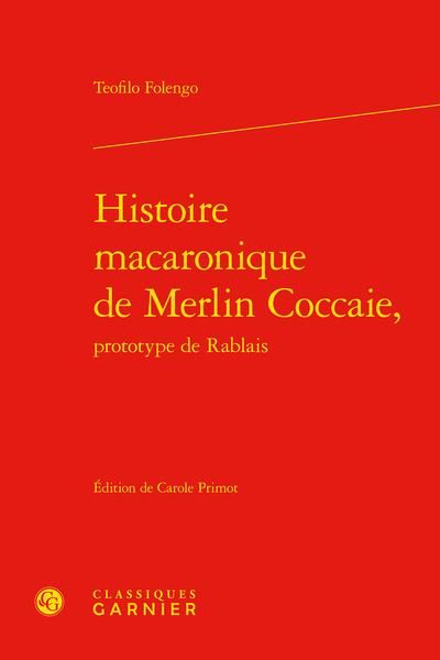 Produktbild: Histoire macaronique de Merlin Coccaie, prototype de Rablais