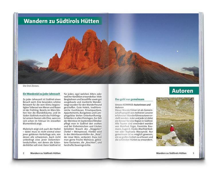Produktbild: KOMPASS Wanderf&uuml;hrer S&uuml;dtiroler H&uuml;ttenwanderungen, 36 Touren mit Extra-Tourenkarte