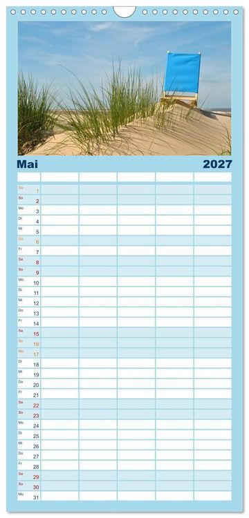 Produktbild: Familienplaner 2027 - Nordseetr&auml;umereien mit 5 Spalten (Wandkalender, 21 x 45 cm) CALVENDO