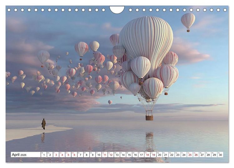 Produktbild: Himmelsmagie in Ballonfarben (Wandkalender 2026 DIN A4 quer), CALVENDO Monatskalender