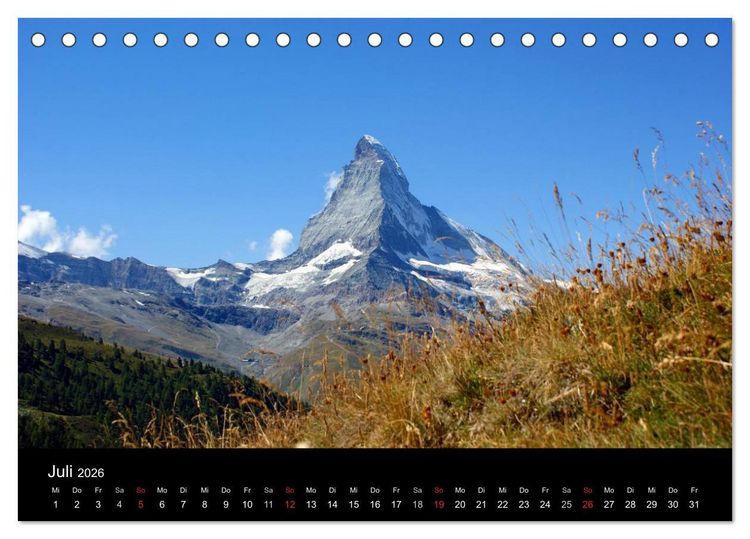 Produktbild: Faszination Matterhorn (Tischkalender 2026 DIN A5 quer), CALVENDO Monatskalender