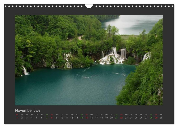 Produktbild: FALLENDE WASSER (Wandkalender 2026 DIN A3 quer), CALVENDO Monatskalender