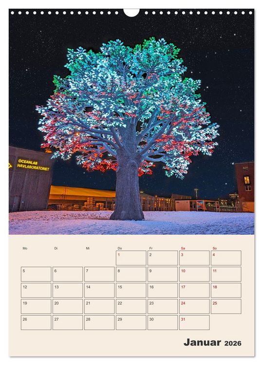Produktbild: Winterliches Oslo - Terminplaner (Wandkalender 2026 DIN A3 hoch), CALVENDO Monatskalender