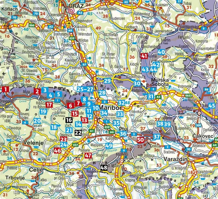 Produktbild: ROTHER Wanderf&uuml;hrer Slowenisches Weinland. 50 Touren im Nordosten Sloweniens in den Bergen und H&uuml;geln rund um Maribor