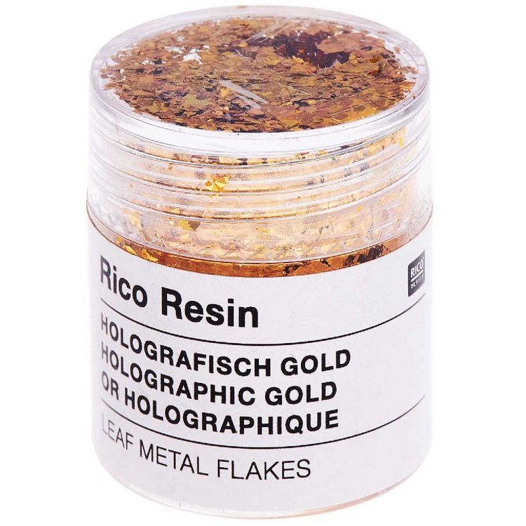 Produktbild: Blattmetall Flocken Holografisch Gold, 0,3g