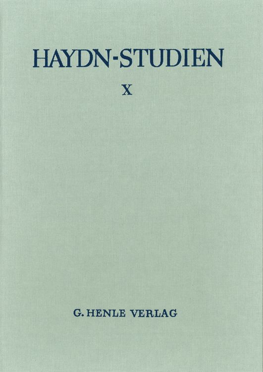 Produktbild: Haydn Studien, Einbanddecke. Band 10