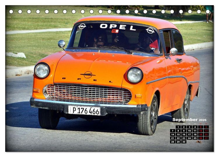 Produktbild: Opel Hits - Deutsche Oldtimer in Kuba (Tischkalender 2026 DIN A5 quer), CALVENDO Monatskalender
