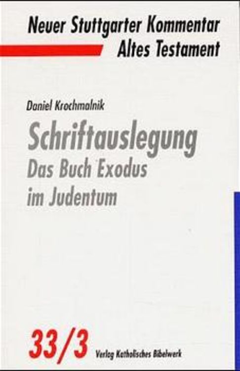 Produktbild: Schriftauslegung - Das Buch Exodus im Judentum