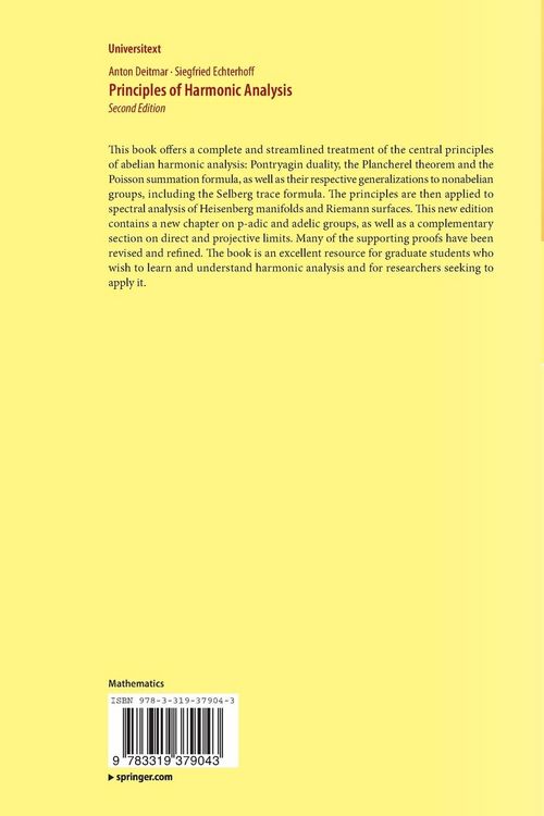 Produktbild: Principles of Harmonic Analysis