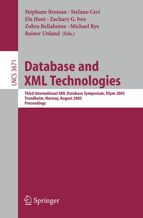 Produktbild: Database and XML Technologies