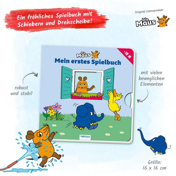 Produktbild: Tr&ouml;tsch Die Maus Pappenbuch Mein erstes Spielbuch