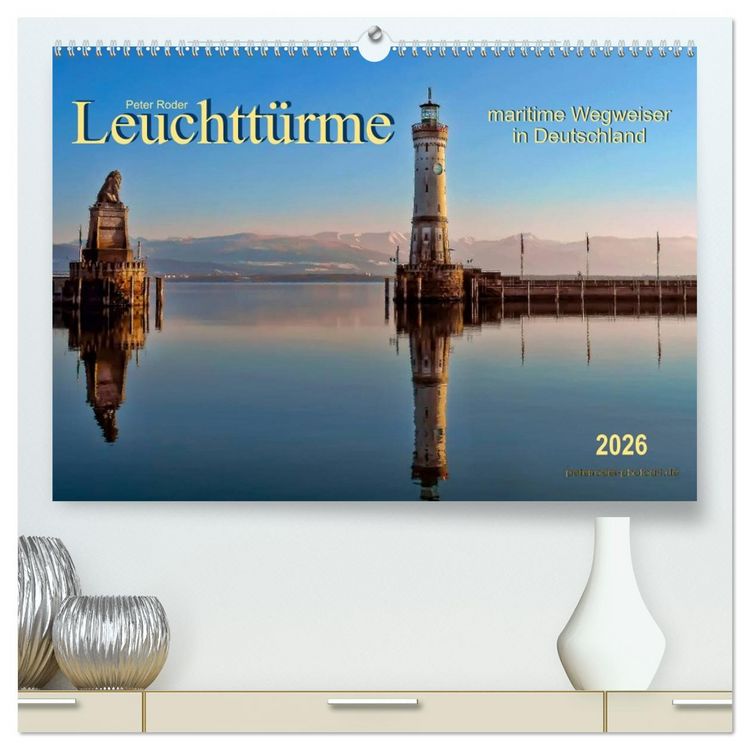 Produktbild: Leuchtt&uuml;rme - maritime Wegweiser in Deutschland (hochwertiger Premium Wandkalender 2026 DIN A2 quer), Kunstdruck in Hochglanz
