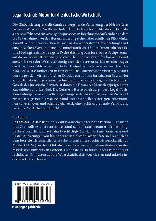 Produktbild: Legal Tech als Motor f&uuml;r die deutsche Wirtschaft