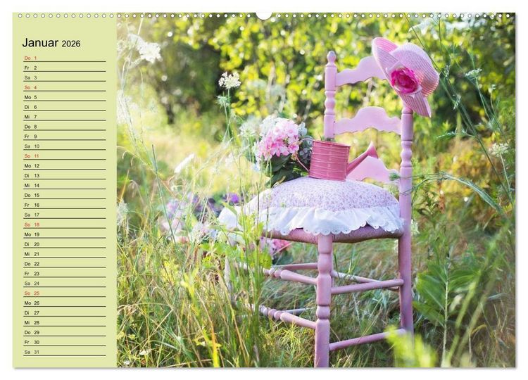 Produktbild: Landhaus-Romantik. Die Farben des Sommers (hochwertiger Premium Wandkalender 2026 DIN A2 quer), Kunstdruck in Hochglanz
