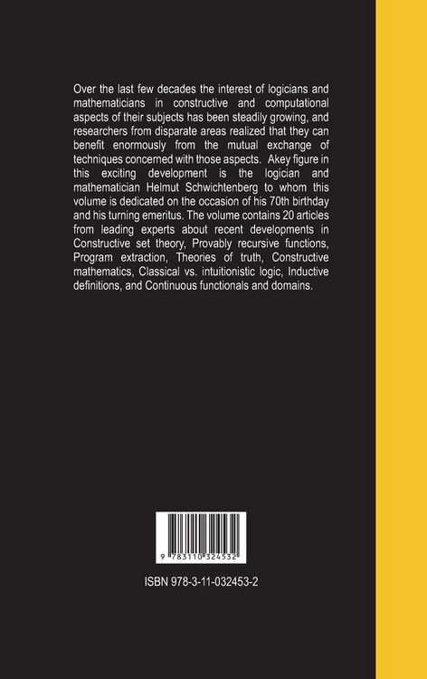 Produktbild: Logic, Construction, Computation