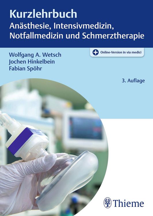 Produktbild: Kurzlehrbuch An&auml;sthesie, Intensivmedizin, Notfallmedizin und Schmerztherapie
