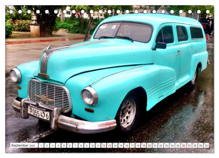 Produktbild: Kult-Kombis in Kuba - Oldtimer-Rarit&auml;ten der F&uuml;nfziger Jahre (Tischkalender 2026 DIN A5 quer), CALVENDO Monatskalender