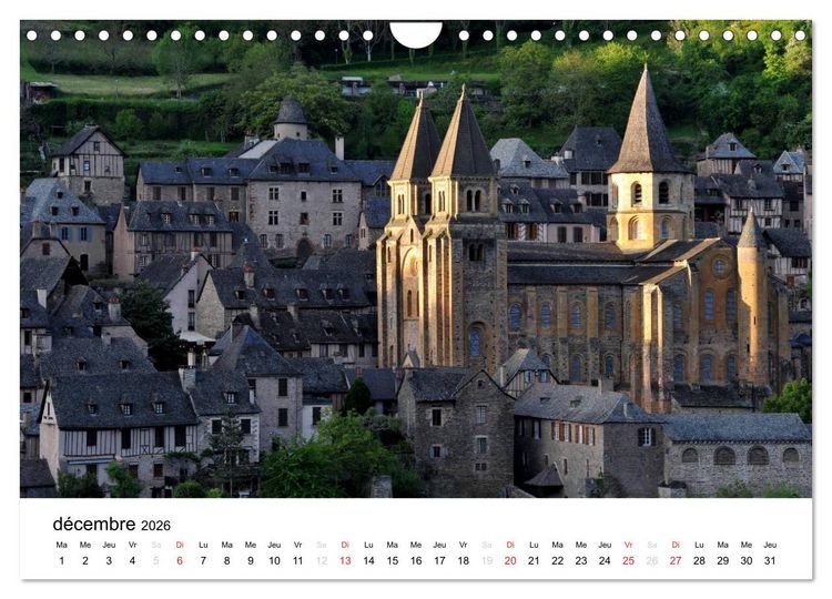 Produktbild: Abbatiale de Conques (Calendrier mural 2026 DIN A4 vertical), CALVENDO calendrier mensuel