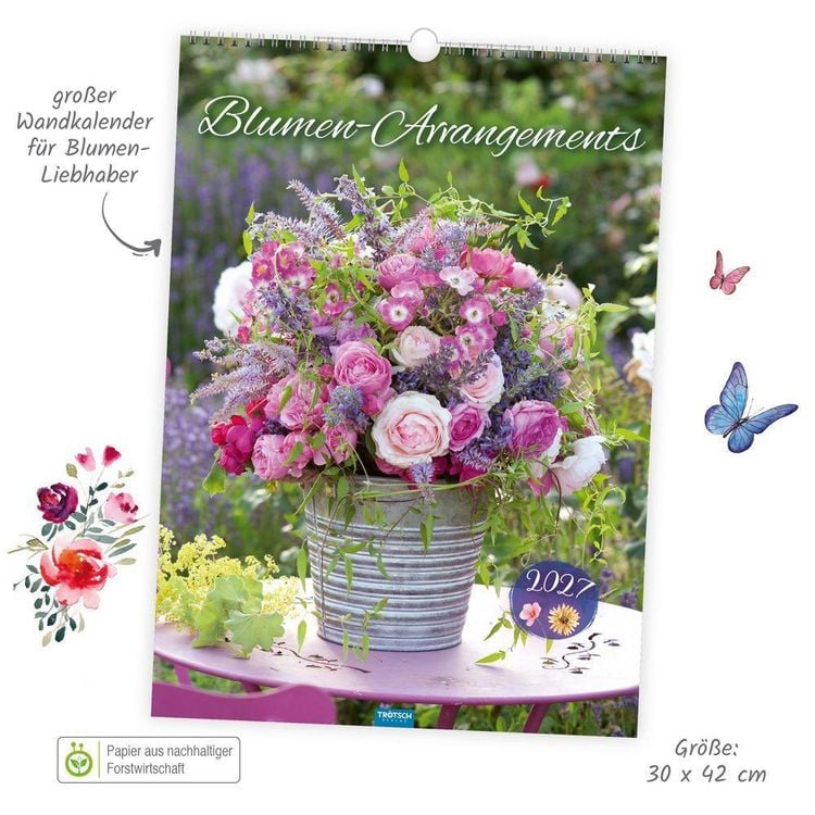 Produktbild: TR&Ouml;TSCH - Gro&szlig;bildkalender Blumen-Arrangements 2027