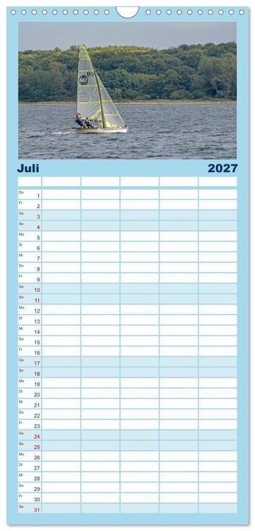 Produktbild: Familienplaner 2027 - Segelboote - Eleganz in Vollendung mit 5 Spalten (Wandkalender, 21 x 45 cm) CALVENDO