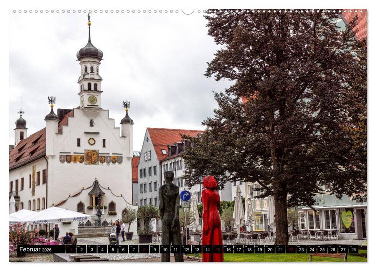 Produktbild: Das Allg&auml;u - Seine malerischen Altst&auml;dte (Wandkalender 2026 DIN A2 quer), CALVENDO Monatskalender