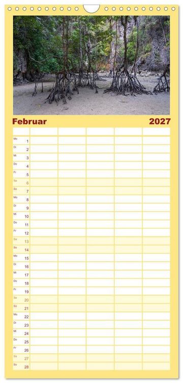 Produktbild: Familienplaner 2027 - Thailand - Die Sch&ouml;nheit Asiens mit 5 Spalten (Wandkalender, 21 x 45 cm) CALVENDO