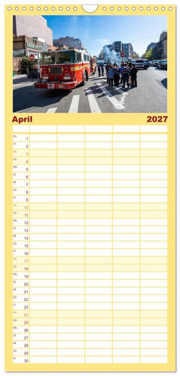 Produktbild: Familienplaner 2027 - Feuerwehr New York - Heart of the City mit 5 Spalten (Wandkalender, 21 x 45 cm) CALVENDO
