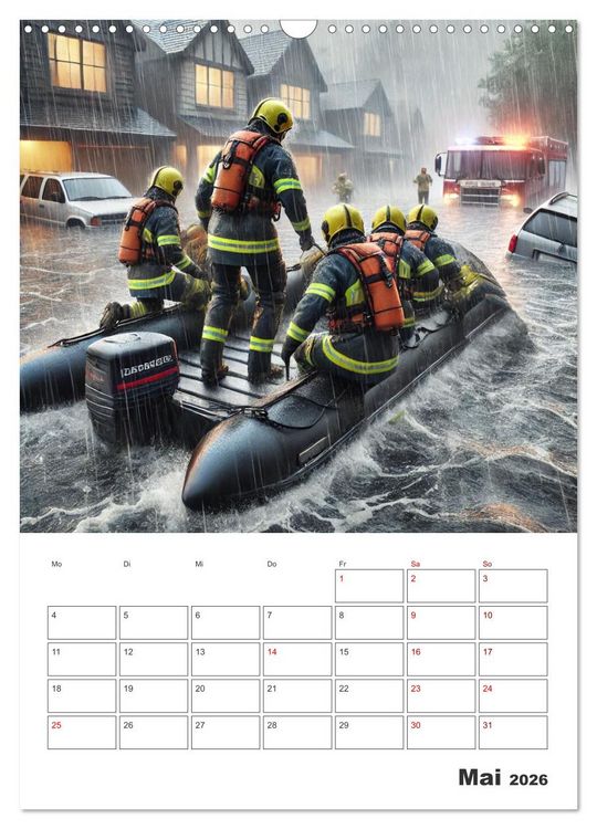 Produktbild: Heldentum im Einsatz - Ein Jahr mit den Lebensrettern (Wandkalender 2026 DIN A3 hoch), CALVENDO Monatskalender