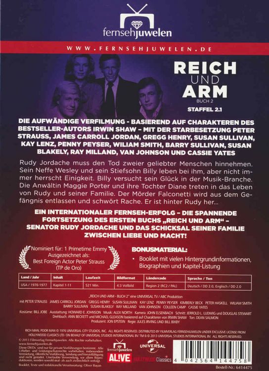 Produktbild: Reich & Arm - Staffel 2.1 [3 DVDs]