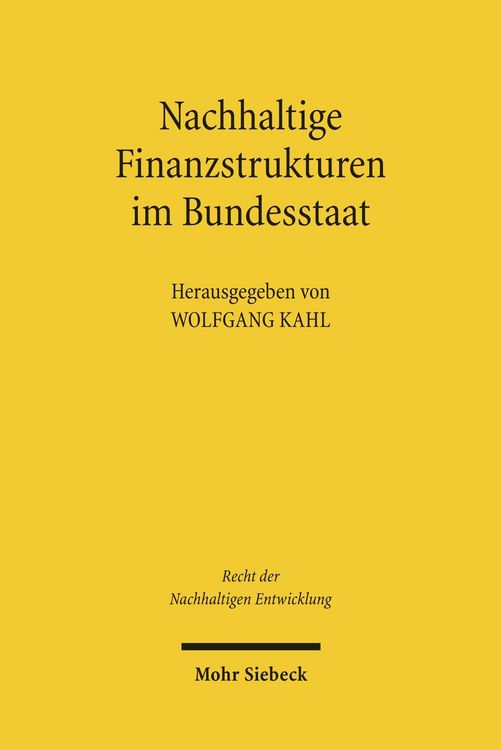 Produktbild: Nachhaltige Finanzstrukturen im Bundesstaat