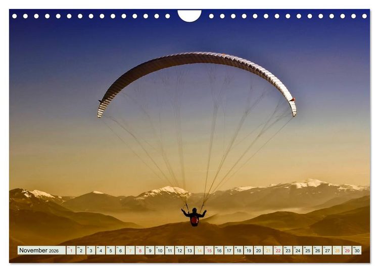 Produktbild: Freiheit und Abenteuer - Paragliding (Wandkalender 2026 DIN A4 quer), CALVENDO Monatskalender