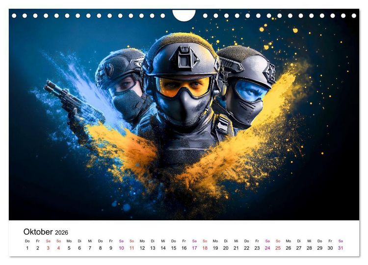 Produktbild: Paintball cool (Wandkalender 2026 DIN A4 quer), CALVENDO Monatskalender