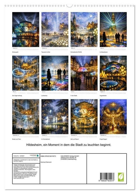Produktbild: Hildesheim, ein Moment in dem die Stadt zu leuchten beginnt. (hochwertiger Premium Wandkalender 2027 DIN A2 hoch), Kunstdruck in Hochglanz
