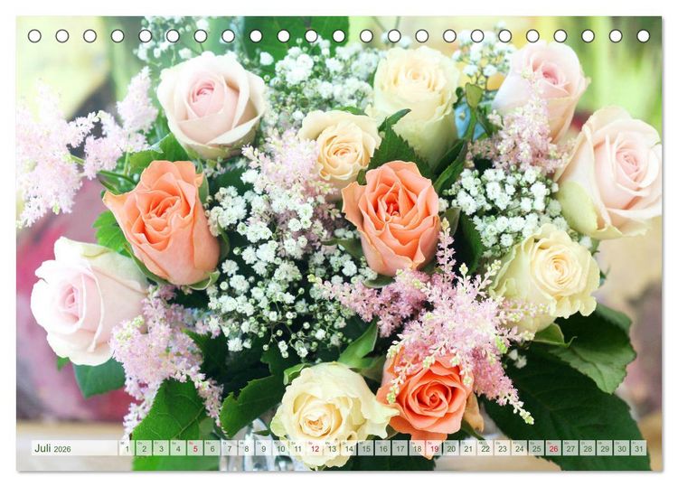 Produktbild: So viele sch&ouml;ne Rosen (Tischkalender 2026 DIN A5 quer), CALVENDO Monatskalender