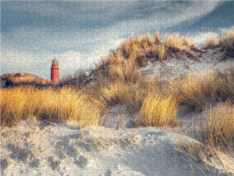 CALVENDO Puzzle Leuchtturm Insel Hiddensee – 1000 Teile, 64x48 Cm, Foto-Motiv Von Siegfried Kuttig, Premium-Qualität, Matte Oberfläche, Aus Europa