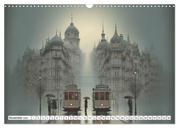 Produktbild: Stra&szlig;enbahnen - Pulsadern der Stadt (Wandkalender 2026 DIN A3 quer), CALVENDO Monatskalender
